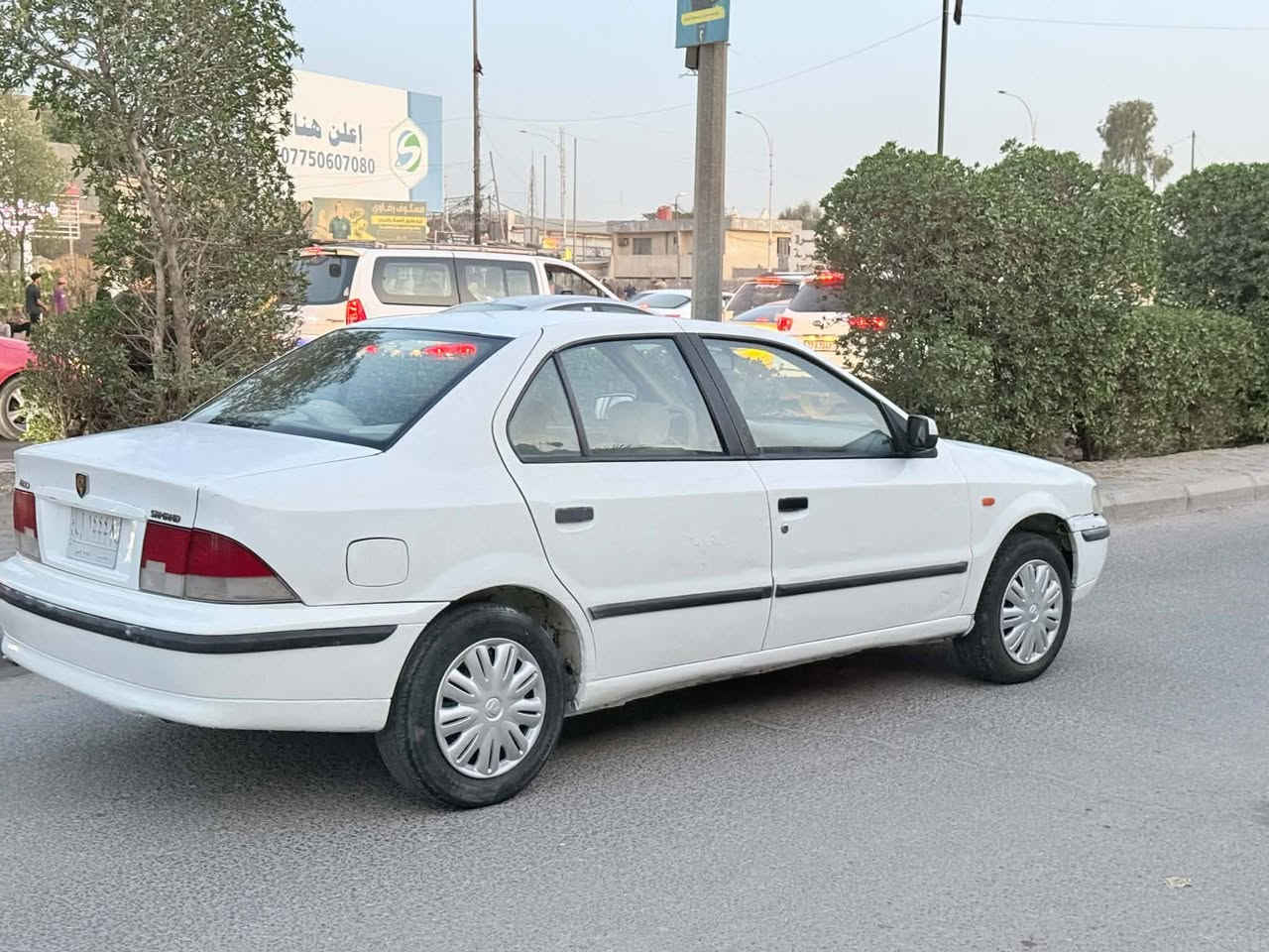 السلام عليكم لبيع سمند خصوصي موديل 2010محرك وكير نضيفات تخم تاير حداديه 80بل ١٠٠دواخل حلوه سياره خير من الله السعر ٢٨وبيه مجال بسيط  العنوان السماوه قضاء السوير للاستفسار ***********
