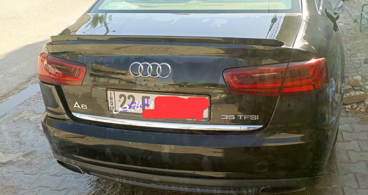 السلام عليكم
اودي A6
مووديل2016 رقم اربيل 
لون اسود كشنات جلد كهربائي
حساسات 
2000توربوا 
سنوية 2028 
كير محرك تبريد كاملة من كلشي 
مكاني النجف الاشرف 
السعر 125للبيع 
رقم الموبايل. ***********
مراوس حسب. بسيارة كوري
