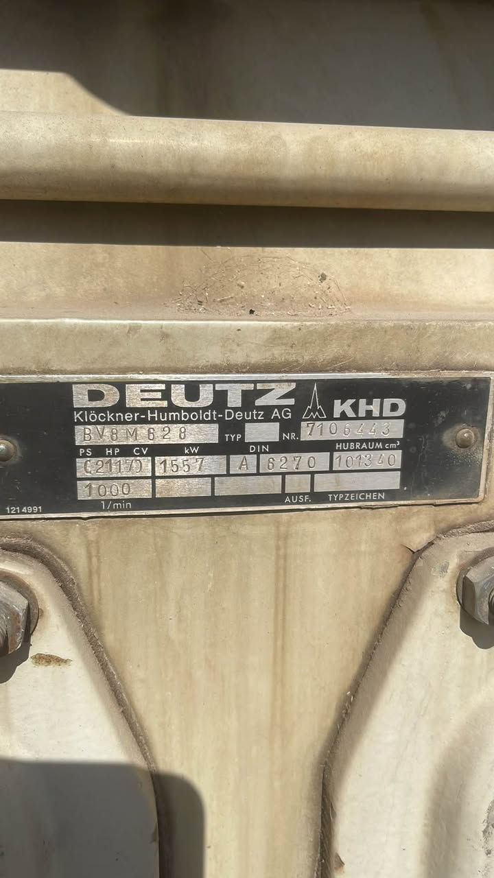 للبيع مولدة DEUTZ ألمانية أصلية 1500 KVA 🔥

إذا تبحث عن مولدة صناعية قوية تتحمل أصعب ظروف التشغيل فهذه هي الخيار المناسب.

✅ ماركة: DEUTZ KHD الألمانية الأصلية
✅ القدرة: 1500 KVA
✅ تعمل على النفط الأسود (Heavy Fuel Oil)
✅ تشغيل اقتصادي ومصممة للعمل المستمر
✅ اعتمادية عالية وعمر تشغيلي طويل
✅ مناسبة للمصانع، المعامل، المشاريع الكبيرة ومحطات الإنتاج.

💪 صناعة ألمانية معروفة بجودتها وقوتها، جاهزة للعمل وتلبي احتياجات الأحمال الكبيرة
 الموقع 📍 : اربيل
� للتواصل على الخاص أو الاتصال مباشرة
***********
