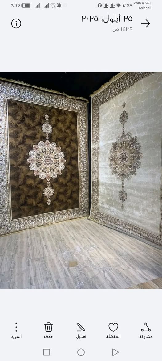 يتوفر  زوالي تركي ثقيل
قياس 3*6
قيلس3*5
باقي لونين فقط للحجز والستفسار
***********
***********
سعر القطعة 175الف
