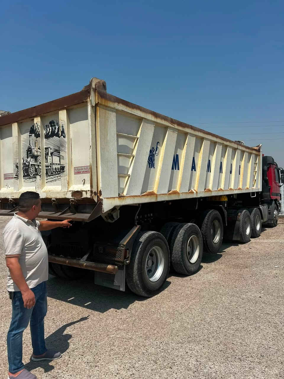 للبيع عربانة ماموت دناكير ١٦ شاصي الماني مكفولة جك جبير سعر١٣٠ وبيهة مجال ***********
