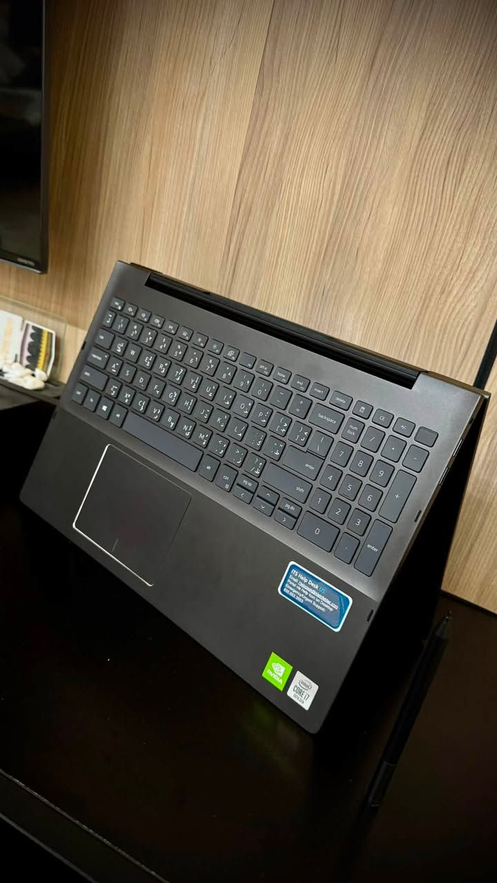 Laptop Dell inspirone 7591
🔹 المواصفات:

* ✅ المعالج: Intel Core i7 الجيل العاشر
* ✅ الرام: 16GB DDR4
* ✅ التخزين: SSD Samsung أصلي 512GB
* ✅ كرت الشاشة: NVIDIA GeForce MX250
* ✅ الشاشة: 15.6 إنج 4K UHD Touch تدعم اللمس
* ✅ 2 in 1 ينقلب 360° ويشتغل كتابلت
* ✅ القلم الأصلي الخاص بالجهاز موجود
* ✅ كيبورد بإضاءة (Backlit)
* ✅ بصمة + كاميرا + واي فاي + بلوتوث
* ✅ الجهاز نظيف جدًا وما بيه أي أعطال أو مشاكل، جاهز للاستخدام.

📚 مناسب للدراسة، الجامعة، البرمجة، التصميم، المونتاج الخفيف، والرسم باستخدام القلم.

💰 السعر: (750,000)
📍 الموقع: (شارع المغرب فرع مستشفى المؤيد )

للاستفسار أو التواصل خاص.
او على الرقم ***********
