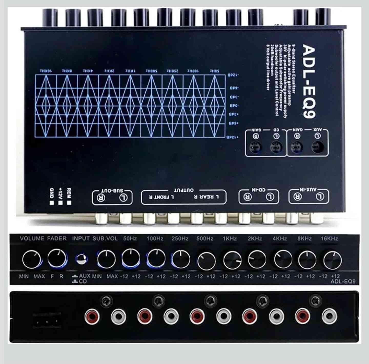 معادل صوت السيارة ADL-EQ9 ذو 9 نطاقات من ايه دي ال - EQ9 - ADL-EQ9
السعر 30شامل التواصل ع راقم ***********
