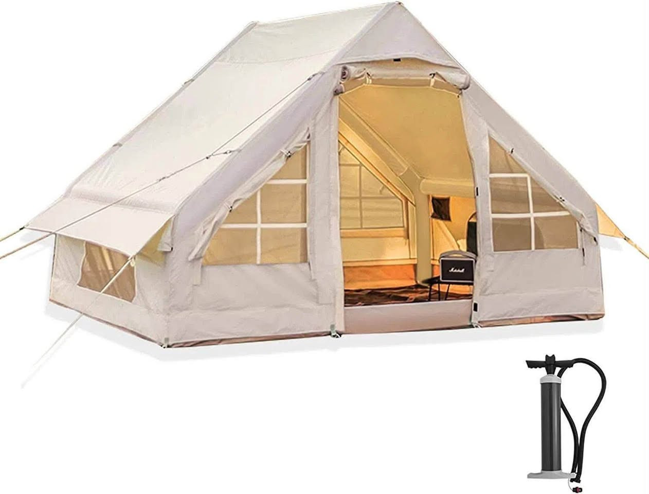 🏕️ نومة الفندق بالطبيعة 🌿⛺

⛺ خيمة نفخ وزنها 15.5 كيلو
💪 قماش أوكسفورد قوي وغني عن التعريف
🛡️ أرضية جلد PVC
🌧️ ضد المطر وأشعة الشمس
💨 سهلة وسريعة النفخ
☀️❄️ مناسبة للاستخدام صيف وشتاء

✨ تحتوي على:🏕️
✅ نافذة بانوراما
✅ فتحة مخصصة للدفاية
✅ 6 شبابيك
✅ بابين
✅ جميع الشبابيك والأبواب مجهزة بشبك ناموسية للحماية من الحشرات

💰السعر ( 250 ) الف

📏 القياسات:
الطول: 300 سم
العرض: 200 سم
الارتفاع: 200 سم

📞 للطلب والاستفسار: ***********
📍 العنوان: بغداد  – الرساله شارع الضغط

