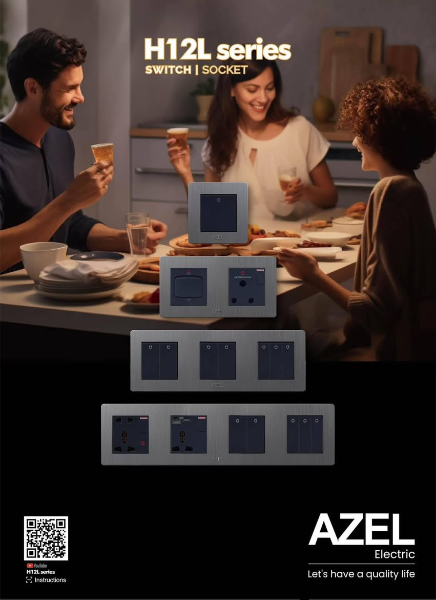 وتوفر 🌑
سويج متصل ب4 الوان 
الاسعار
مكينه 1 خط 1550 دينار
مكينه 2 خط 1770دينار
مكينه 3 خط 2150 دينار
مكينه 4 خط 2350 دينار
مكينه بلك سويج دبل جوكر 2350 دينار
مكينه بلك سويج جوكر 2100 دينار
مكينه بلك سويج 32A بسعر 3880 دينار
مكينه سويج سبلت 45امبير 4400 دينار
مكينه سويج ستلايت 1550 دينار
مكينه دمر مروحه 4400 دينار
مكينه سويج انترنت 1650 دينار
 ما كفرات
كفر احادي 1150 دينار
كفر ثنائي 2000دينار
كفر ثلاثي 2850دينار
كفر رباعي 3850دينار

لحجز وتساب ‏‪***********‬‏

نص مكتوب في الصور:
- H12L series SWITCH | SOCKET YouTube H12L series Instructions AZEL Electric Let's have a quality life
- H12L series SWITCH | SOCKET AZEL Electric Let's have a quality life YouTube H12L series Instructions
- H12L series SWITCH | SOCKET YouTube Instructions AZEL Electric Let's have a quality life