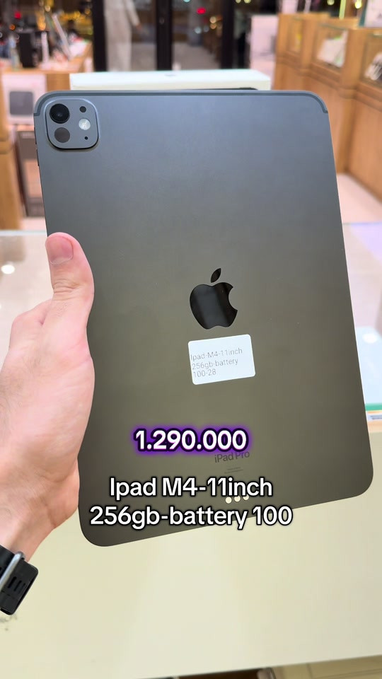 🔥 iPad Pro M4 | 11 Inch | 256GB 🔥 ⚡️ معالج M4 للأداء القوي والسريع 📱 شاشة 11 إنچ 💾 سعة 256GB 🔋 Battery Health 100% ✨ جهاز نظيف وجاهز للاستخدام مناسب للدراسة، التصميم، المونتاج والاستخدام اليومي 💯 📩 للاستفسار والحجز راسلنا خاص 📍 فرع الربيعي: *********** 📍 فرع المنصور: *********** #iPadPro #iPadM4 #Apple #iPad #Iraq

نص مكتوب في الصور:
- 1.290.000
- Ipad M4-11inch
- 256gb-battery 100