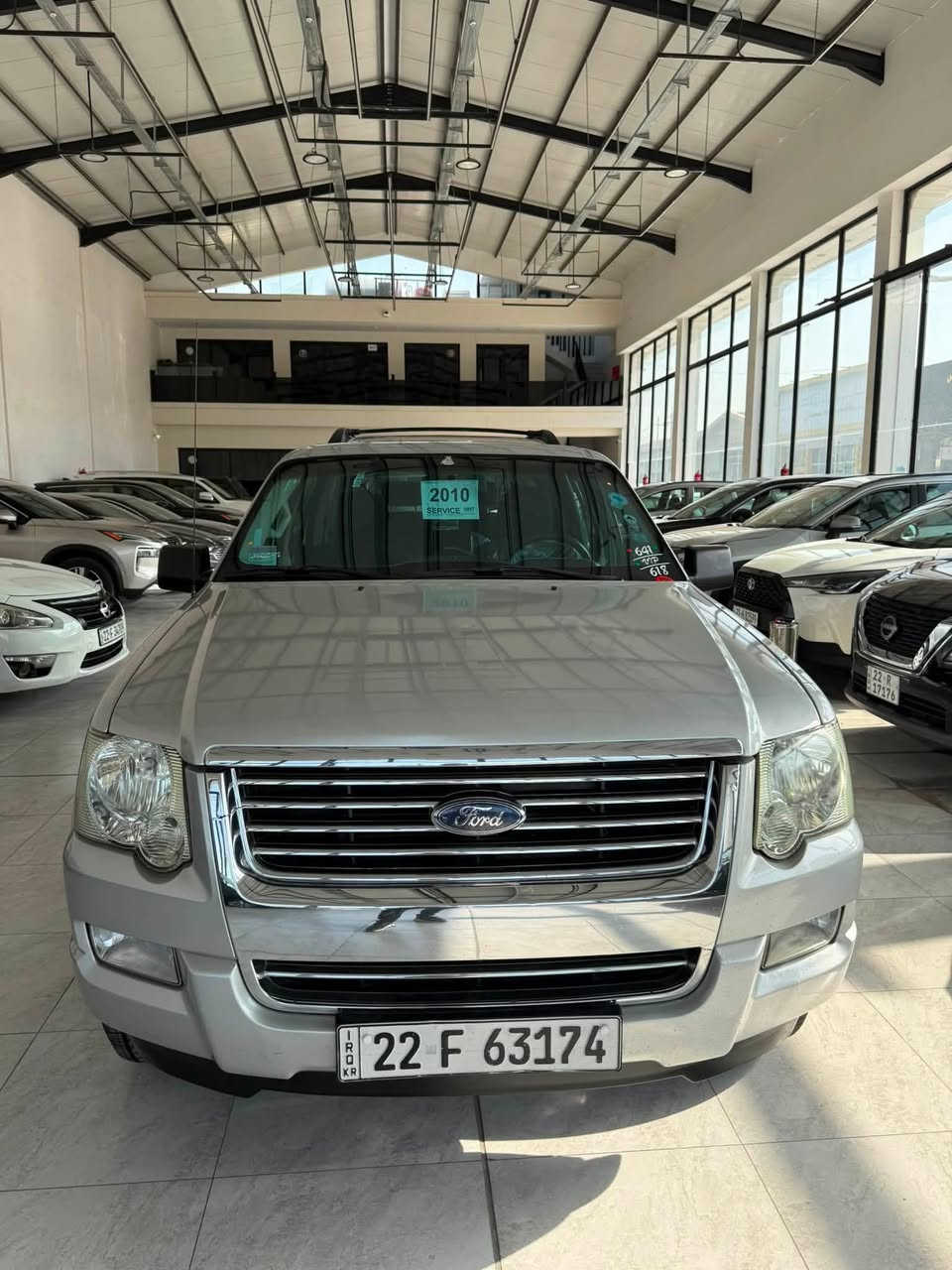 السلام عليكم 
فورت ايكسبلور 2010 جديد
$110
شريكه نيفا
فول مواسفات 
فورويل 4x4
7راكب تبريد مركزى 
و فتحه فول 
واحد قتحه صبغ بدون ضربه
گير معرك عدادى صدر كل شرط
رقم سنوى جديد و اربيل
واتس اب ***********
