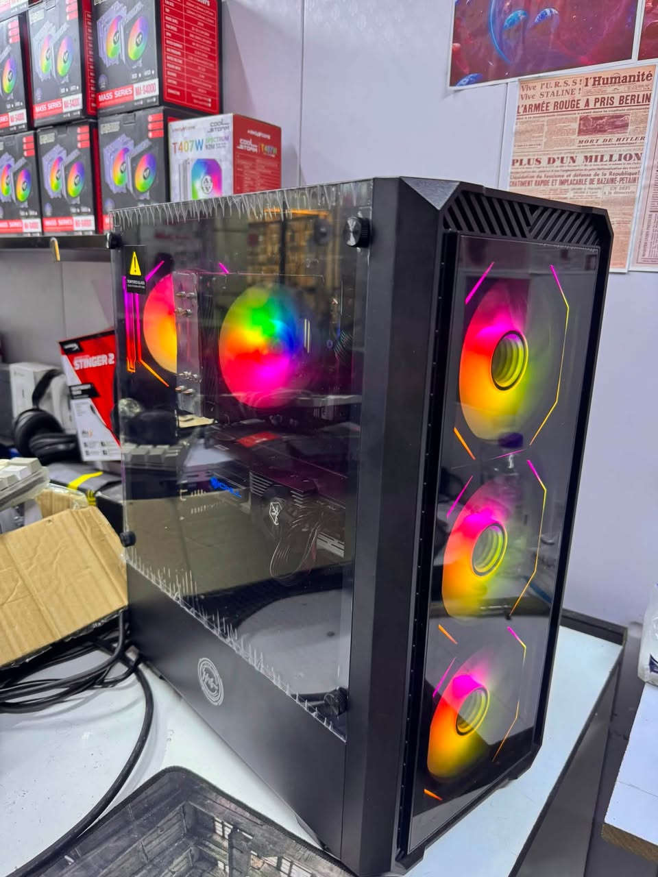تحية طيبة شبابنا وحبايبنا 
تجميعة مرتبة كل القطع مرتبة اداء وحرارة ممتازة 
I5 10400F جديد
ASROCK H410 V2 مستخدم
GTX1080 8GB INNO3D مستخدم
RAM 16 2666 LEXAR مستخدم 
SSD128 HDD750 جدد 
CPU COOLER RGB جديد 
P.S550W+80 PLUS جديد 
السعر ٦٥٠ الف شبابنا سعر نهائي 
متوفر توصيل لكافة المحافظات 
عنوان المكتب واسط كوت المشروع شارع الحاسبات مركز محمد صدقي التقني للحاسبات 
***********

