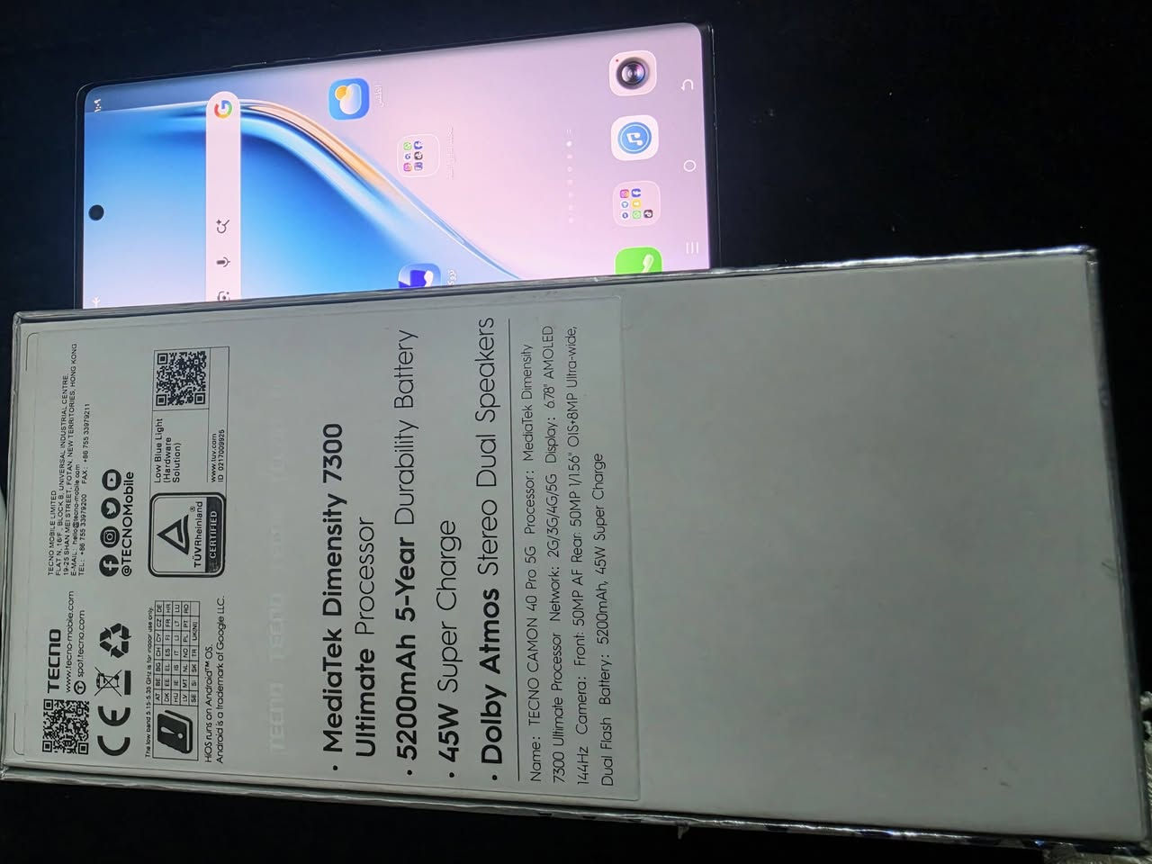 للبيع تكنو كامون 40 برو 5G
مكانه نجف سعره 280 الف
الاتصال  ***********
المواصفات
الشاشة
AMOLED، 6.78 بوصة، دقة 1080 × 2436 بكسل، معدل تحديث 120/144 هرتز
المعالج
MediaTek Dimensity 7300 (4 نانومتر) أو MediaTek Helio G100 Ultimate (6 نانومتر)
الذاكرة
12+12 جيجابايت رام التخزين 256 جيجابايت،
الكاميرا الخلفية
ثنائية: 50 ميجابكسل (رئيسية، f/1.9، OIS) + 8 ميجابكسل (زاوية واسعة جداً)
الكاميرا الأمامية
50 ميجابكسل (f/2.5، تركيز تلقائي للعين)
البطارية
5200 مللي أمبير، شحن سريع 45 واط
