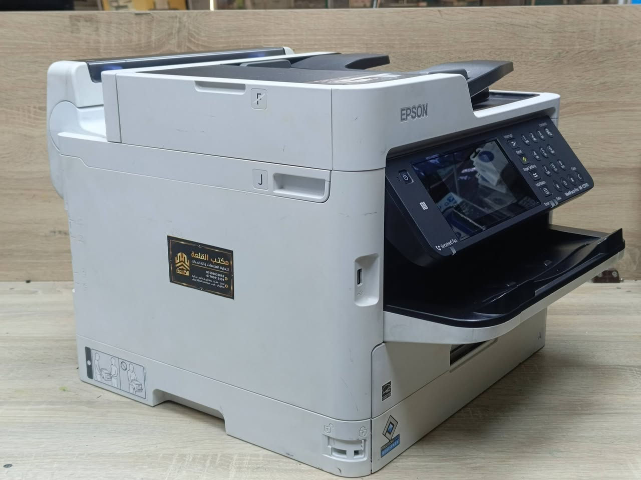طابعة ايبسون موديل Work force pro - WF5710  مستعمل بحالة ممتازة باحبار قابلة لتعبئة خزانات ملغية الشرائح بسعة طباعة 12000 ملون واسود وابيض سعر الحبر 20 الف لكل الألوان سرعة الطباعة 34 ورقة بالدقيقة تحتوي على مجرين ورق أمامي وخلفي لطباعة ورق الصور و استيكرات وورق مكربن وبدقة عالية 4800×1200 DPI وبحجم 300 غم وقياس A4 مع امكانية طباعة بوجهين دوبلكس تحتوي على فيدر لطباعة الملازم ومجموعة اوراق بامر واحد مع امكانية استخدامه في الأرشفة الاكترونية كما تحتوي على Wifi يمكن ربطها على الموبايل وتابليت ولابتوب و Wifi direct 🚦السعر 350 الف 🚦 للطلب *********** /*********** يوجد توصيل لجميع المحافظات ملاحظة نسبة نظافة الجهاز 90% بضمان `تشغيل` وفحص.
#طابعتي
#الصفوة
