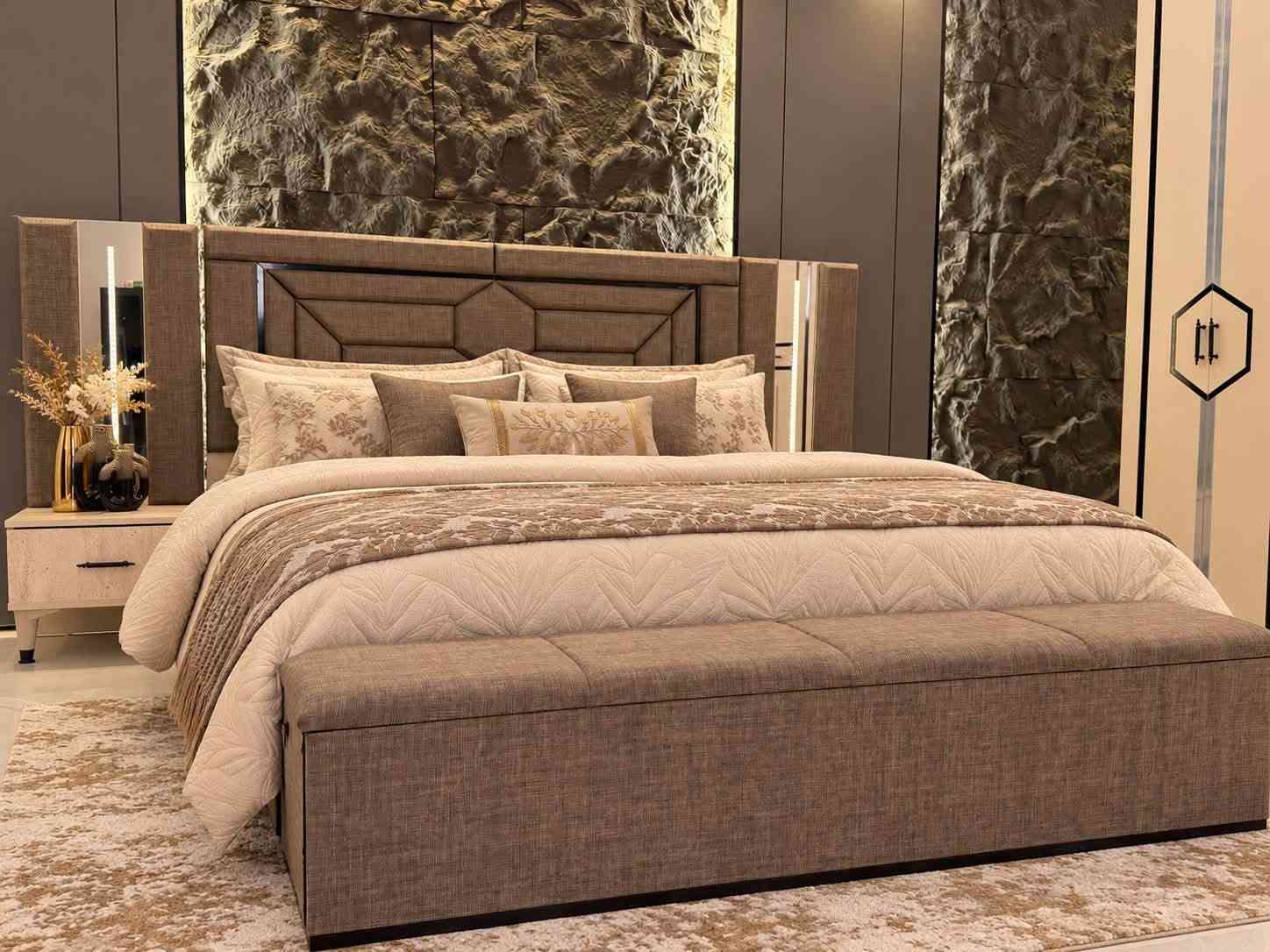 مرماريس زاوية • ١٠ قطع • سرير مخزن