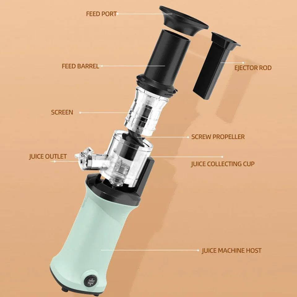 عصارة فواكه قابلة للتفكيك والغسل
Juicing machine removable and washable body MEILEYI

🔷الاستخدامات

🔹تحضير العصائر الطازجة من مختلف أنواع الفواكه والخضروات

🔹مناسب للعصائر الصحية ذات الجودة العالية بفضل عملية العصر  البطيء

🔹مثالي للاستخدام في المنازل والمطاعم الصغيرة

🔹المميزات

🔹تصميم جذاب وأنيق يناسب جميع أنواع المطابخ

🔹سهل الاستخدام والتنظيف بفضل أجزائه القابلة للفك والتركيب

🔹فوهة عريضة بحجم 85 مم تتيح إدخال الفواكه كاملة بدون الحاجة إلى تقطيع

🔹محرك بطيء يقلل من سرعة العصر لمنع الأكسدة ويحافظ على جودة العناصر الغذائية

🔹كفاءة عالية في استخراج العصير مع صوت منخفض أثناء التشغيل

🔹خاصية العكس التلقائي تمنع انسداد الآلة أثناء العصر

🔹نظام حماية من الحرارة الزائدة لضمان أمان الاستخدام

🔹قفل أمان لتشغيل آمن وفعّال

🔹أبعاد المنتج: ارتفاع 36 سم، عرض 10سم، طول 30 سم

🔹قدرة كهربائية 350 واط، تعمل على جهد 220-240 فولت، 5060 هرتز

🔹هيكل متين ومصنوع من مواد عالية الجودة لضمان عمر طويل

💳 ألسعر / 26،000 IQD
🚚يوجد خدمة توصيل
بغداد/ 3000 IQD
ألمحافظات/ 5000 IQD

نص مكتوب في الصور:
- SLAG-JUICE SEPARATION
- FEED PORT FEED BARREL SCREEN JUICE OUTLET EJECTOR ROD SCREW PROPELLER JUICE COLLECTING CUP JUICE MACHINE HOST