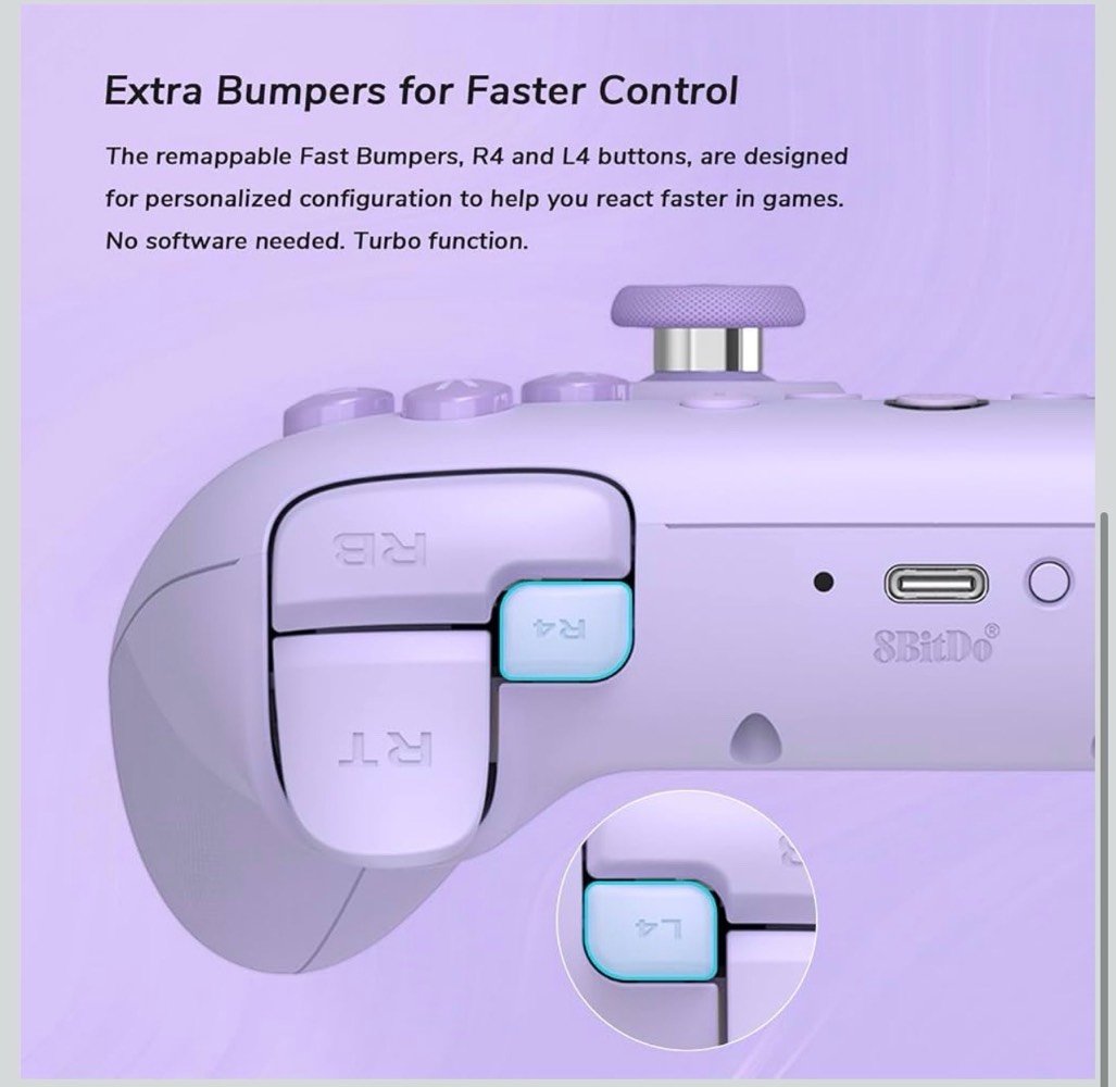 🎮🔥 8BitDo Ultimate 2C – يد تحكم لاسلكية احترافية 🕹️

استمتع بسرعة استجابة عالية وتحكم دقيق مع 8BitDo Ultimate 2C، المصممة لعشاق الألعاب والـGaming. ⚡

🌟 أبرز المميزات:
🔹 عصي تحكم بتقنية Hall Effect لمقاومة الـDrift 🎯
🔹 اتصال 2.4G + Bluetooth + USB 📡
🔹 معدل استجابة يصل إلى 1000Hz ⚡
🔹 تصميم مريح لجلسات اللعب الطويلة ✋
🔹 متوافقة مع Windows وAndroid 💻📱
🔹 لون بنفسجي مميز 💜

💥 سرعة + دقة + تحكم احترافي!

📲 للطلب والاستفسار عبر واتساب:
***********

🚚 توصيل إلى كافة محافظات العراق 🇮🇶