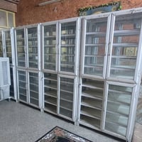 فاترينات المنيوم • زجاج • ٨ قطع