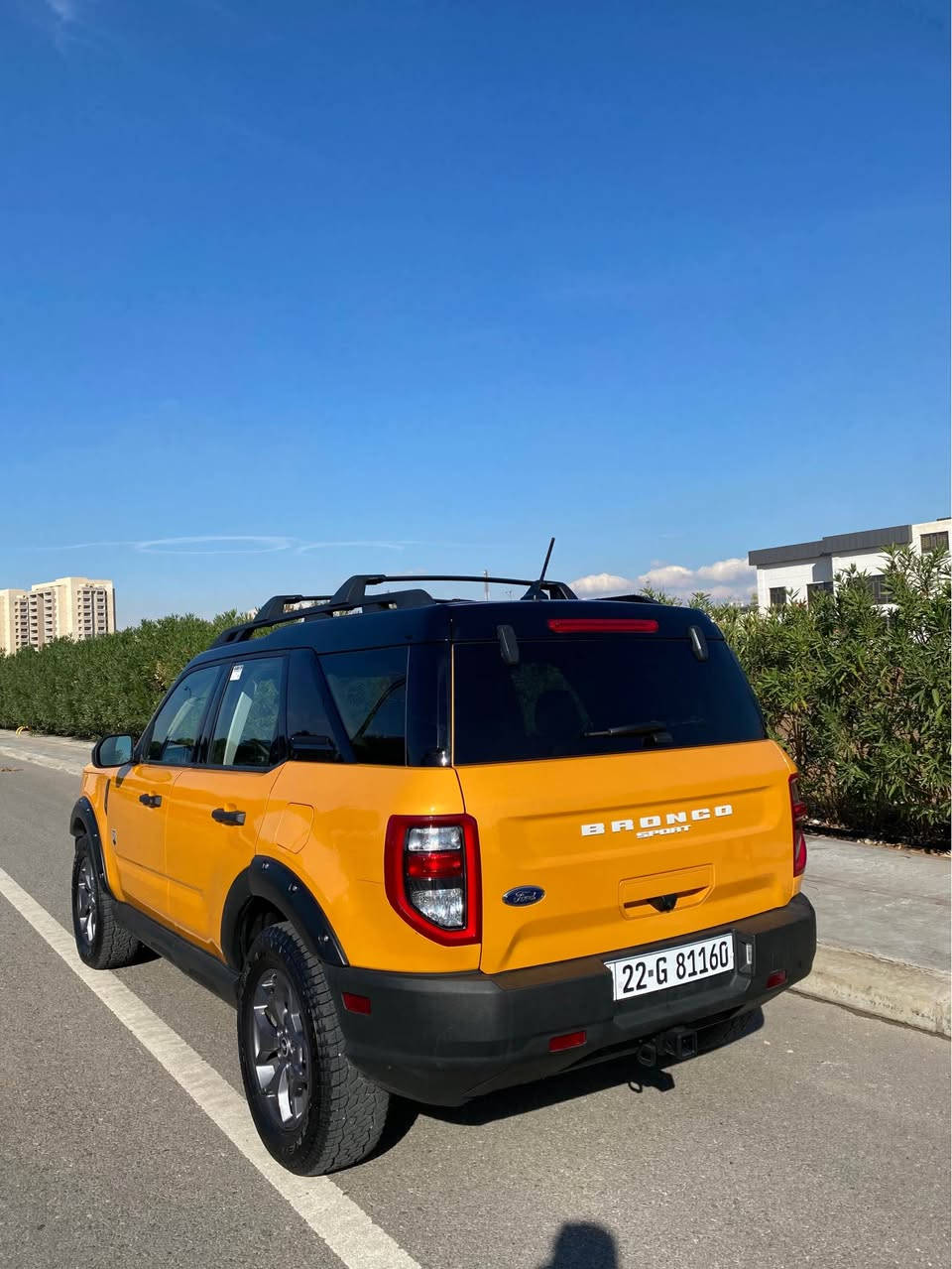 Ford bronco sport 2022
فول مواسەفات 
کامێرەپشتو پیشی 
46مایل رۆیشتیە

ڕادار پشتو پێشو تەنیشتەکان 
ئۆتۆ ستارت ستۆپ 
ڕاداری خەتی جادە 
تەحدید سورعە 
سیستەمی کاڕ پلەی 
لایت ئۆتۆ ، ئۆتۆ فوول لایت 
دەبڵ ئەکسل 
٥ مۆدی لێخورین  
مەکینە 20
4پستن مرغوبب
ئەربگ بەس شانی تەقیە پشتو پیشی کەپسە 
 2دەرگای سبوخە دوسی بەس پەمپە
جاملخی پشتەوە قۆپەکی هەیە بە pdrجاکرایتەوە
سقفی دووقۆپی بجوکی هەیە بە pdrجاکرایتەو
172معامەلە
***********
گۆرینەوەش دەکەم أربيل, العراق
