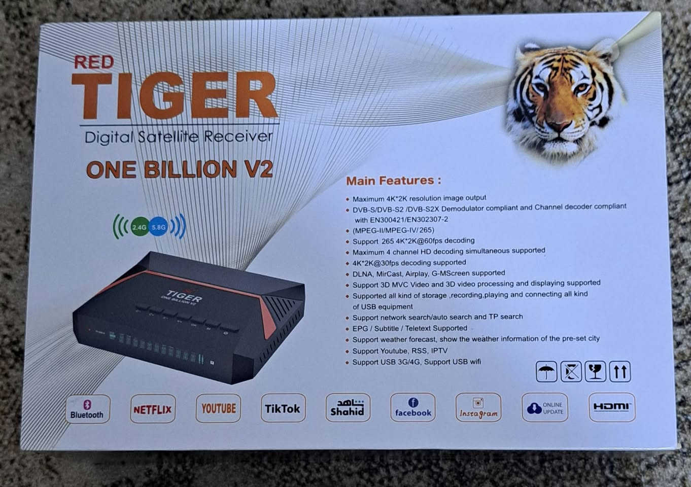 السلام عليكم ستلايت تايجر ون بليون V2 للبيع
كامل الملحقات ولم تفعل  التطبيقات سيرفر فوريفر 

لغاية ٢١/١/٢٠٢٧

السعر ١٧٠ الف 

العنوان بغداد الشعب 

م*********** بي واتساب 

لا يوجد توصيل رجاءا
