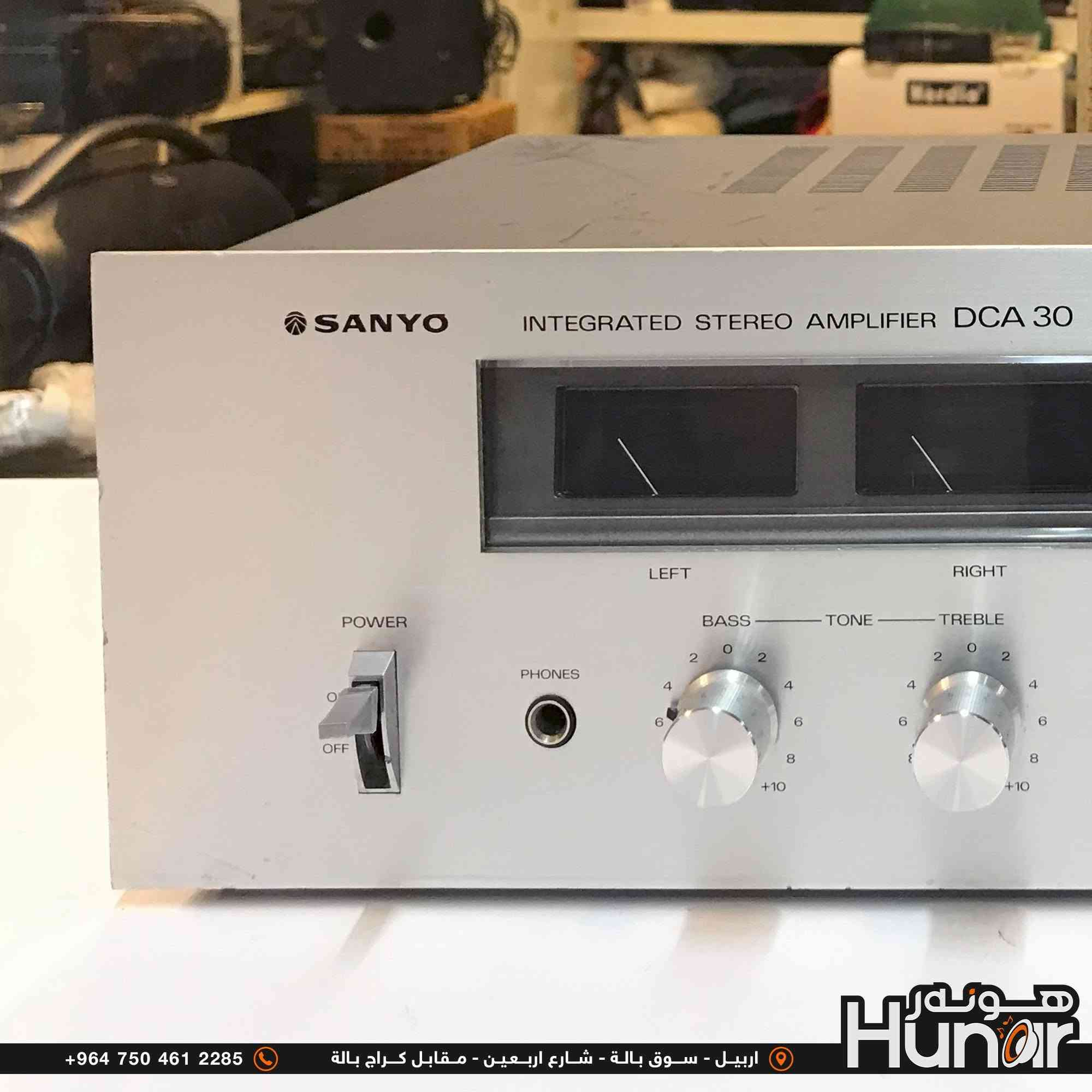 SANYO MODELDCA 30 INTEGRATED STERIO AMPLIFIER SILVER FACE
MADE IN JAPAN
           ......... ســـعـــر ( ۱۸۰ ) ٲلــــــــف.............
( کوردی • عربي )

🟢توصيل موجود الي جميع المحافضات
🟡گەياندن هەیە بۆ هەموو شوێنێک

🟠مــعـرض هــونـەر
🔸للـصوتــیات(امبلیفایر• سماعة• رادیو• انتیك• مایكروفون)
🔸عــنـوان• اربیل سوق بالة • شارع اربعین
🔸مـوبایـل• ***********
                   ***********

🔵پـێـشانـگای هــونـەر
🔹بۆ ئامێری دەنگی و کارەبایی(ئیمپلیفایر• سەماعە• ڕادیۆ• مایکرۆفۆن)
🔹ناونیـشان• هەولیر • بازاری لەنگەی ٤۰م
🔹مـــۆبـایـل• 
***********
***********

•••••••••••••••••••••••••••••••••••••••••••••••••••
#iraq #kurdistan #duhok #zaxo #hawler #karbala #slemani #erbil #baghdad #kurd #kurdish #akre  #karkuk #kuwait #najaf
#amplifier #audio #subwoofer #sound #music #audiophile #bass #stereo #amplifiers #speaker #soundsystem #speakers
#اربيل #العراق #بغداد

نص مكتوب في الصور:
- +964 750 461 2285 اربيل - سوق بالة - شارع اربعين - مقابل كراج بالة Hunar
- +964 750 461 2285 اربيل - سوق بالة - شارع اربعين - مقابل كراج بالة هونر Hunor
- 10cm 40cm 23cm +964 750 461 2285 اربيل - سوق بالة - شارع اربعين - مقابل كراج بالة هونر Hunor
- +964 750 461 2285 اربيل - سوق بالة - شارع اربعين - مقابل كراج بالة