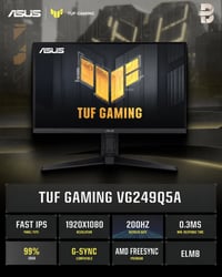 🎮 شاشة الألعاب ASUS TUF Gaming VG249Q5A  استمتع بأداء سريع وصورة واضحة...