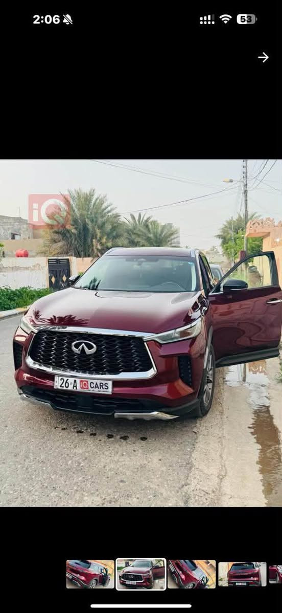 للبيع إنفينيتي QX60 Luxe موديل 2022

🚘 الفئة: Luxe
📅 الموديل: 2022
⚙️ المحرك: V6 سعة 3.5 لتر
🐎 القوة: 295 حصان
🔄 ناقل حركة: أوتوماتيك 9 سرعات
🪑 المقاعد: 7 ركاب
💡 مواصفات وتجهيزات Luxe
❄️ تكييف
📱 شاشة ونظام ترفيه واتصال
🛡️ أنظمة أمان ومساعدة للسائق

💰 السعر: 265 ورقة
📍 الموقع: صلاح الدين

للمهتمين، تفاصيل السيارة والفحص متوفرة عند التواصل.

📞 للتواصل: ***********

نص مكتوب في الصور:
- 2:06 53 26 A IQ CARS
