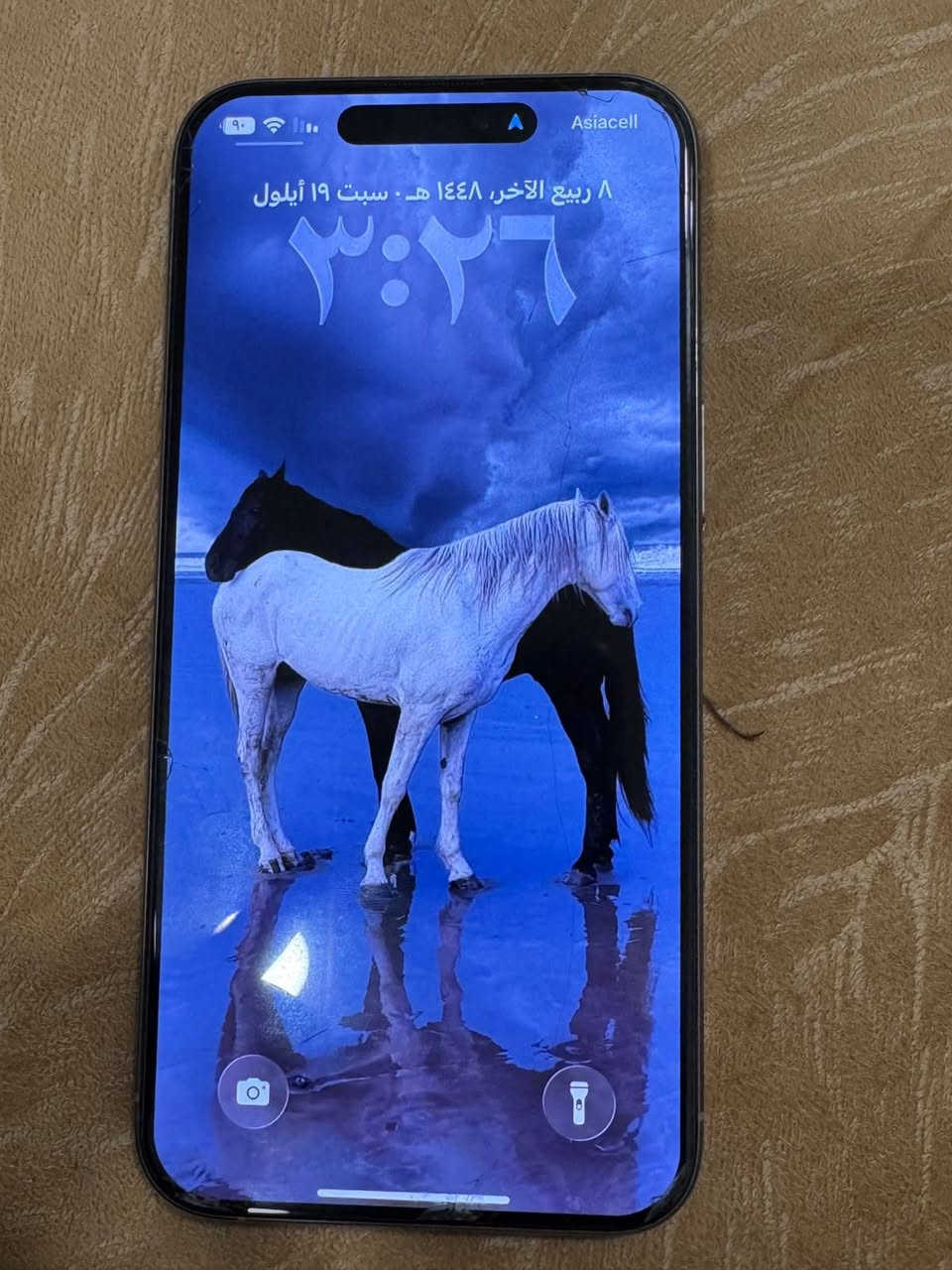 ايفون 15برو ماكس تيتانيوم
ماستر AAA
بطارية 82
نضافة الجهاز كدام عينك
العنوان بغداد الدورة
للاتصال  ***********

نص مكتوب في الصور:
- حول الاسم سجاد الدليمي إصدار iOS 26.6.2 اسم الطراز iPhone 15 Pro Max رقم الطراز MU793AA/A الرقم التسلسلي KW0CXP7XDT انتهت صلاحية التغطية الأغاني الفيديوهات ٣٨٦ الصور ١,٢١٩ التطبيقات ٢٢ السعة ٢٥٦ غ.ب. متوفرة ٣,٦٤ غ.ب. عنوان Wi-Fi A4:F8:41:E3:3C:34
- ٣:٢٧
- حالة البطارية
- عادية
- تعمل بطارية iPhone هذه على النحو المتوقع. حول البطارية والضمان...
- الحد الأقصى للقدرة
- ٪٨٢
- هذا قياس لقدرة البطارية مقارنة بقدرتها عندما كانت جديدة. قد تتسبب القدرة المنخفضة بتقليل ساعات الاستخدام بين عملية الشحن والأخرى.
- عدد الدورات
- ٥٧٧
- هذا هو عدد مرات استهلاك iPhone لقدرة البطارية. معرفة المزيد...
- تاريخ التصنيع
- كانون الثاني ٢٠٢٤
- أول استخدام
- آذار ٢٠٢٤