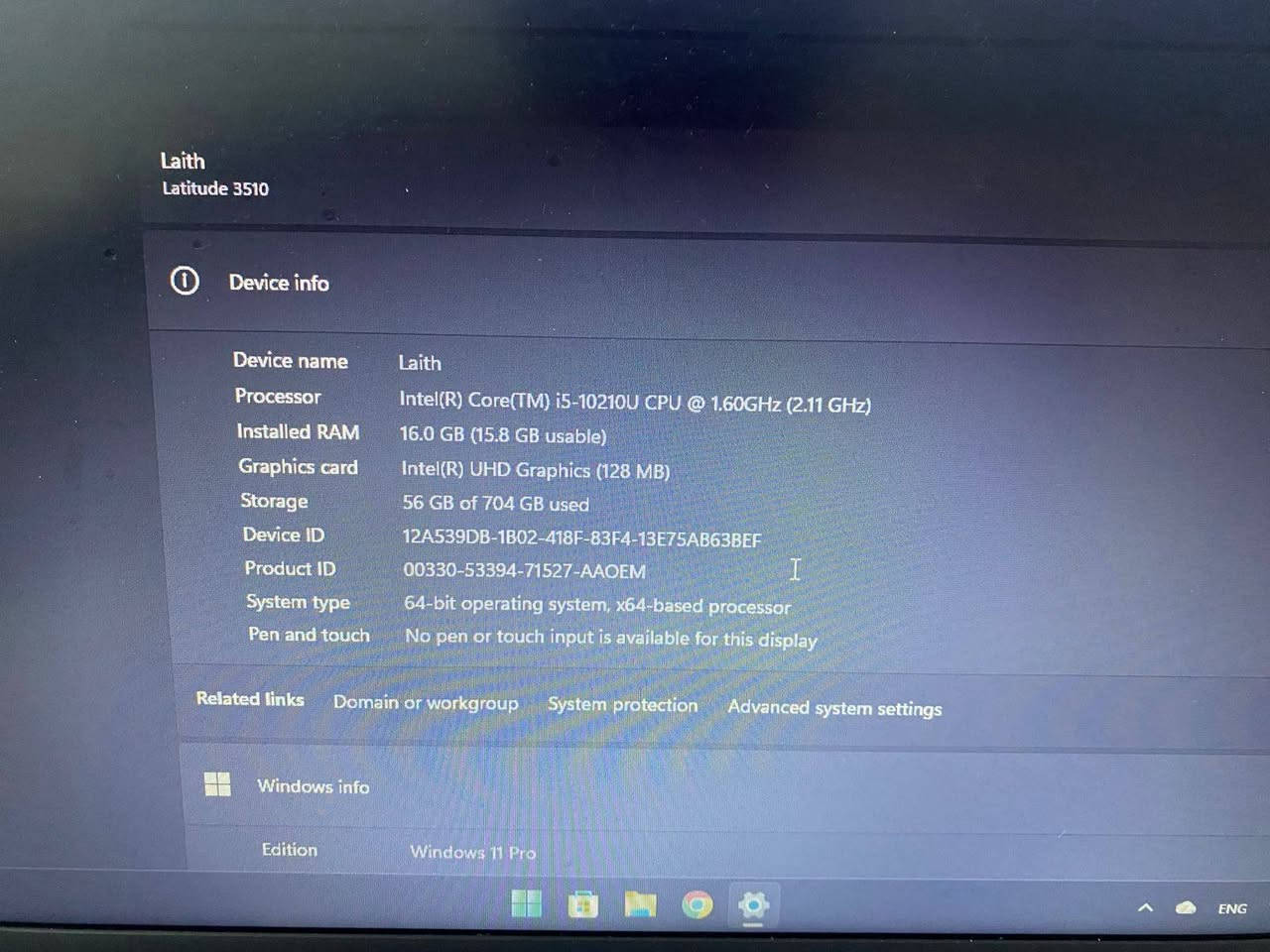 لابتوب dell للبيع 
I5 جيل عاشر
رام ١٦ ddr
الهارت ٢٥٦ ssd و ٥١٢ hhd
السعر ٥٠٠ قفل
وتساب 👈 ***********
