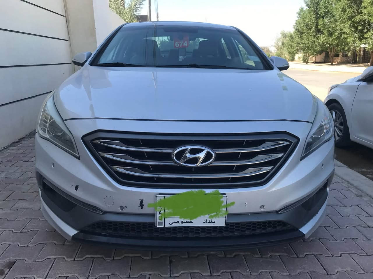 سلام عليكم سوناتا موديل (17) امريكي سبورت حادثها دعاميه وهاي الطخه صارت قبل سبوع بيها دراجه كلها لايبل واحد بغداد بسمي سياره استخدام شخصي (***********)

