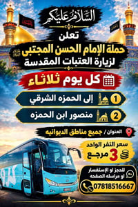 حملة الإمام الحسن • زيارة العتبات • الديوانية