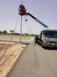 أعمدة كهرباء • مصبوغة وجاهزة • تجهيز ونصب