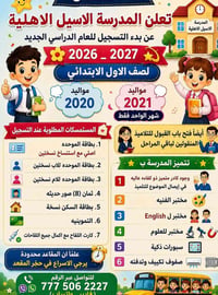 تعلن (مدرسة الاسيل الابتدائية الأهلية )(متوسطة اليمامة الاهليه للبنين ...