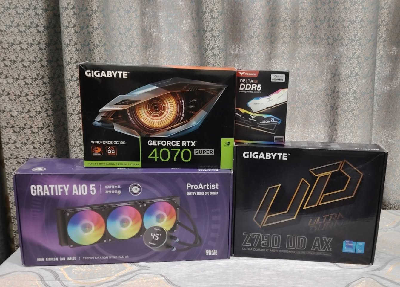 تجميعه للبيع استعمال بسيط السعر 2,550,000
I7 14700K BOX
RTX 4070 SUPER GIGABYTE OC  12G 
Z790 GIGABYTE UD AX
RAM 32GB 6000 CL30 DDR5 T-FORCE 
M.2 1TB XrayDisk GEN 4 
0.POWER 850W GOLD PCIe 5 
COOLER GRATIFY AIO 5 360M RGB
Windows 11 Pro Original Key

مكاني ناصرية رقمي *********** 
توصيل موجود
