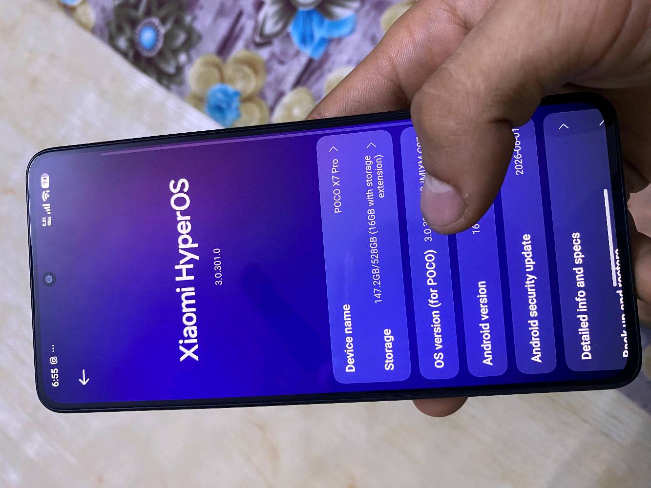 بوكو x7pro  نضيف ذاكره 512 بدون ملحقات الجهاز نضيف كلش بس بي ثلمه موضحه بل صوره  سعره 360 وبي مجال رقمي ***********
