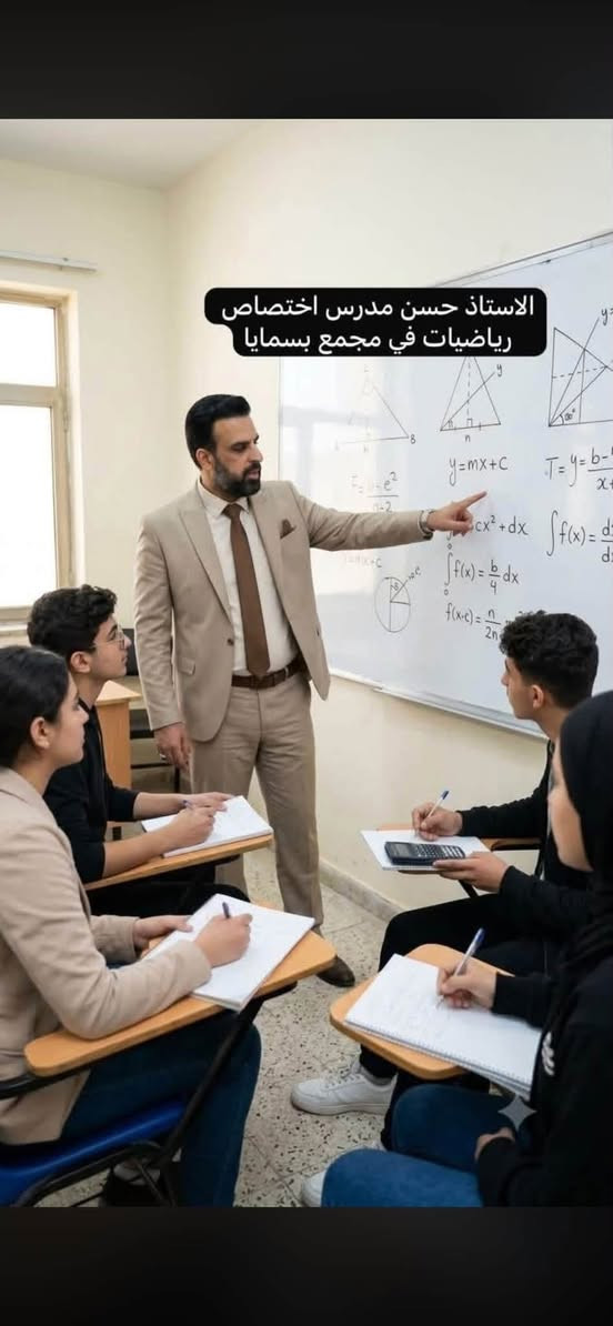 🌟 بشرى سارة لأهالي مجمع بسمايا الكرام 🌟
> **"من طموح اليوم يُصنع نجاح الغد.. نبارك لطلابنا الأبطال نجاحهم الباهر، ونراهم قريباً في أعلى المراتب والمستقبل المشرق! 🎓✨"**
> 
يعلن **الأستاذ حسن **Hassan Anbaki اختصاص مادة الرياضيات) 

عن فتح باب التسجيل **للعام الدراسي الجديد 2026 / 

2027**، بالإضافة إلى فتح دورات **المراجعة المركزة لطلاب الدور الثاني** بأسعار مناسبة جداً للجميع.🤝

### 📐 لماذا تختار دورات الأستاذ حسن العراقي؟
 * **الكفاءة والالتزام:** بمعدل **6 محاضرات أسبوعياً** لضمان الفهم التام وتغطية المادة بالكامل.
 * **المراحل المشمولة:** للمرحلتين **المتوسطة والإعدادية** (بالفرعين العلمي والأدبي).
 * **نظام الحقيبة:** ميزة خاصة وحصرية لطلاب المرحلة المتوسطة.💼
 * **مراعاة الجميع:** أجور شهرية مناسبة جداً مع مراعاة خاصة لظروف الطلاب كافة.
 * **مبادرة وفاء:** خصم خاص وإعفاء لعوائل شهدائنا الأبرار.🎖️
### 🏨 الموقع والتدريس:
📍 **مجمع بسمايا السكني - بلوك A** (تدريس خصوصي متميز وقريب منك).
### 📞 للحجز والاستفسار:
المقاعد محدودة لضمان التركيز والتميز.. **سارعوا بالحجز وضمان مستقبل ونجاح أولادكم (بنين وبنات)**.
📱 **واتساب الحجز:** ***********
**مع الأستاذ حسن العراقي.. الرياضيات أسهل 
فيس الاستاذ حسن العراقي
