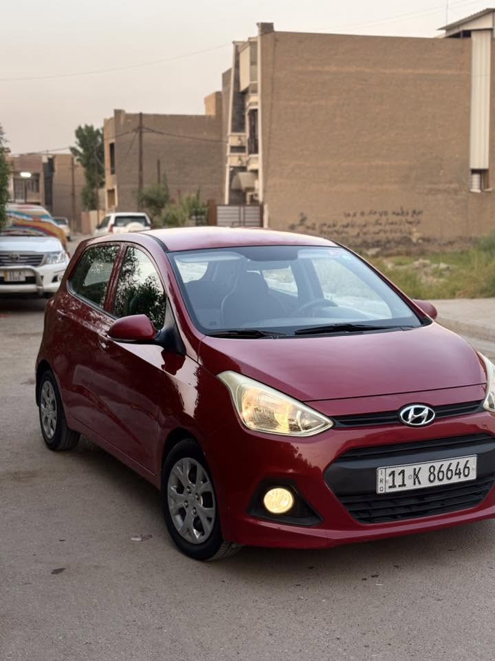 السلام عليكم 
للبيع هونداي i10 كراند موديل ٢٠١٥ بيها بارد قليل بالجاملغ الخلفي ماشية ٦٨ الف السعر ٨٥ ورقة للتواصل ***********
