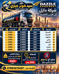 نقل مشتقات نفطية • قطع وتحميل • سماح ٢٠٠كغم