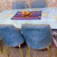 ميز طعام • ٥ كراسي • شبه جديد