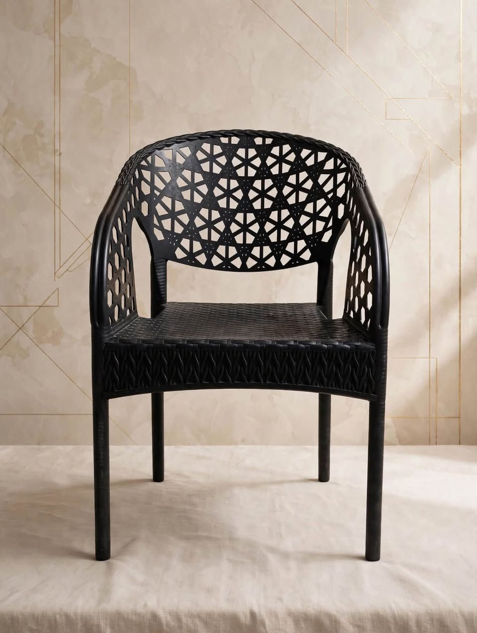 راتان بلاستيك • أسود ملكي • مقاوم جو