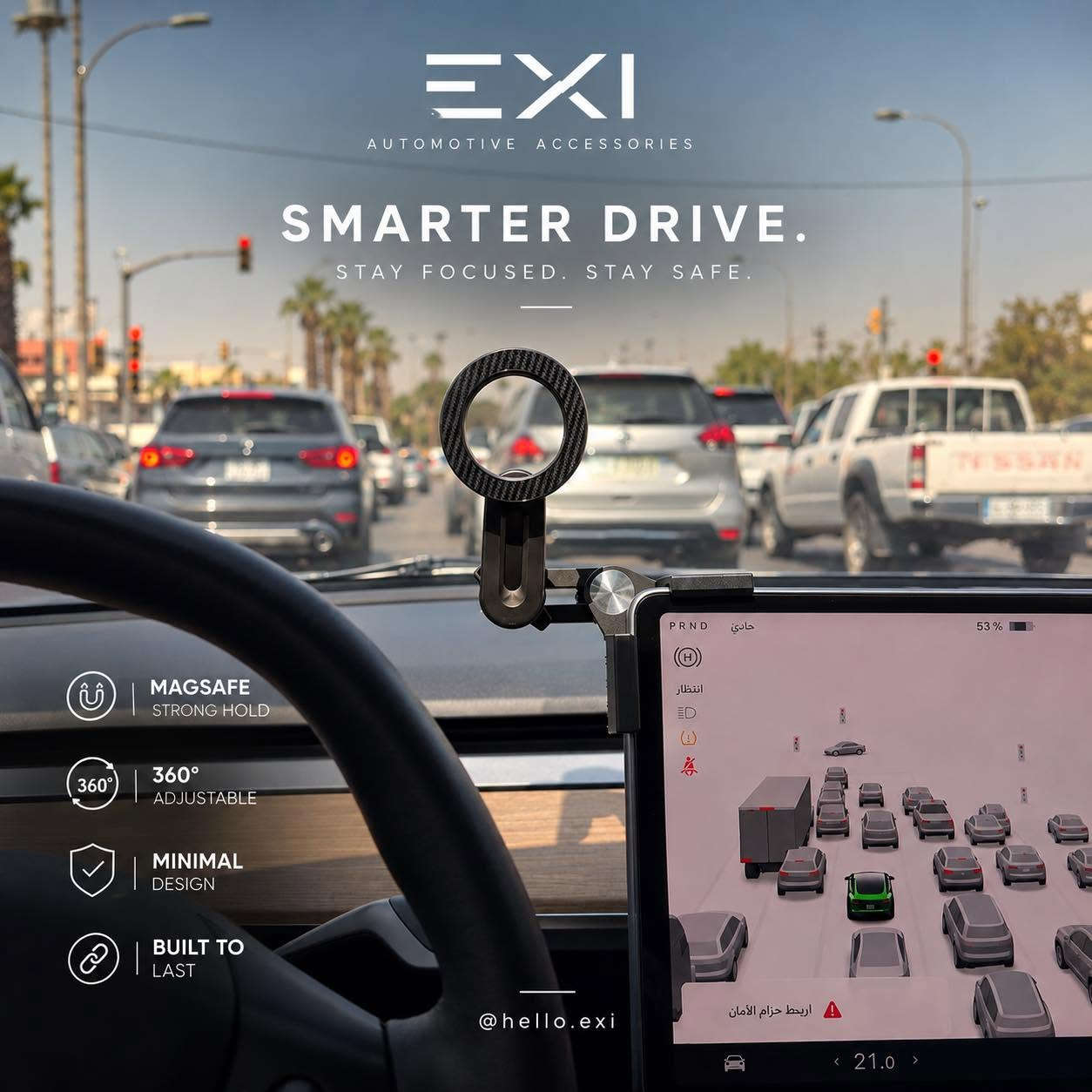 مو كل هولدر يستاهل يكون جزء من سيارتك😎

EXI Magnetic Mobile Holder
ثبات قوي • حركة 360° • تصميم Minimal
مصمم حتى يندمج ويا داخلية سيارتك، مو يخرب شكلها🖤

Smarter Drive. Cleaner Setup.

🚚 توصيل لكل العراق 🇮🇶
📩 للطلب ***********
@hello.exi

#EXI #CarAccessories #MagSafe #CarHolder #Iraq
