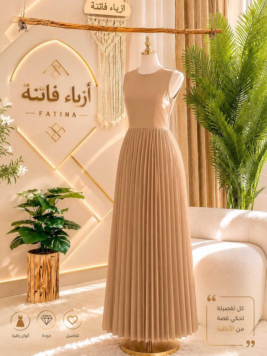 🖊️ االــخـــــــاامــة (: 
كريب الروزالين ) :- هو احد انواع الاقمشة الممتازة الي ماسكة نفسها وماتلزك ؏ــلى الجسم ولا يخيل وميحتاج الى كوي بس شي بسيط

ازياء فاتنة 
اختيار الفاتنات 
فستان المحجبات من ماركة فاتنة 
قطعة رح تعيد ترتيب ڪُـل ملابسنا 
الفستان البليسية اللطيف 
• ⁠فصال مرتب ؏ الجسم 
• طول الفستان 165 سم 
• االــخـــــــاامــة معتمة محتشمة 

الالوان (: 
الابيض 
الرصاصي
النيلي 
الاسود 
الزيتوني 
والقهوائي
يعني 6 الوان اساسية 
___________________________ 
🖊️ االــخـــــــاامــة (: 
كريب الروزالين ) :- هو احد انواع الاقمشة الممتازة الي ماسكة نفسها وماتلزك ؏ــلى الجسم ولا يخيل وميحتاج الى كوي
___________________________ 
القياسات عادية وخاصة 

القياس العادي ):- 
🌱قياس 1/2:- 
تلبس وزن من 70 الى 85 كــــيـلـو ⚖️ 
يعني يلبس قياس. 42 .  44 .  46 . 

القياس الخاص ):- 
🌱قياس 3/4:- 
تلبس وزن من 90 الى 120 كــــيـلـو ⚖️ 
يعني يلبس قياس. 48.  50.  52.  54 
___________________________ 
سـ✿ـــعـــر  الفستان بـــ 50 الفــــﮯ 
________________________________ 
مع الهاينك  هدية 🎁 

للحجز والاستفسار المراسلة ؏ــلى الواتساب :- *********** 
او ؏ الرقم الثاني *********** 
او ؏ فــــاتــنــة 2 ← fashion_fatina2
#ازياء_فاتنة

نص مكتوب في الصور:
- ا̍ل̍خ̍ــا̍ام̍ة ۠:)
- كريب الروزالين ) :- هو احد انواع الاقمشة الممتازة الي ماسكة نفسها وماتلزك على الجسم ولا يخيل وميحتاج الى كوي بس شي بسيط
- أزياء فاتنة أزياء فاتنة - F A T I N A - كل تفصيلة تحكي قصة من الأناقة تفاصيل جودة ألوان راقية
- أزياء فاتنة أزياء فاتنة - F A T I N A - ألوان راقية جودة تفاصيل كل تفصيلة تحكي قصة من الأتاقة