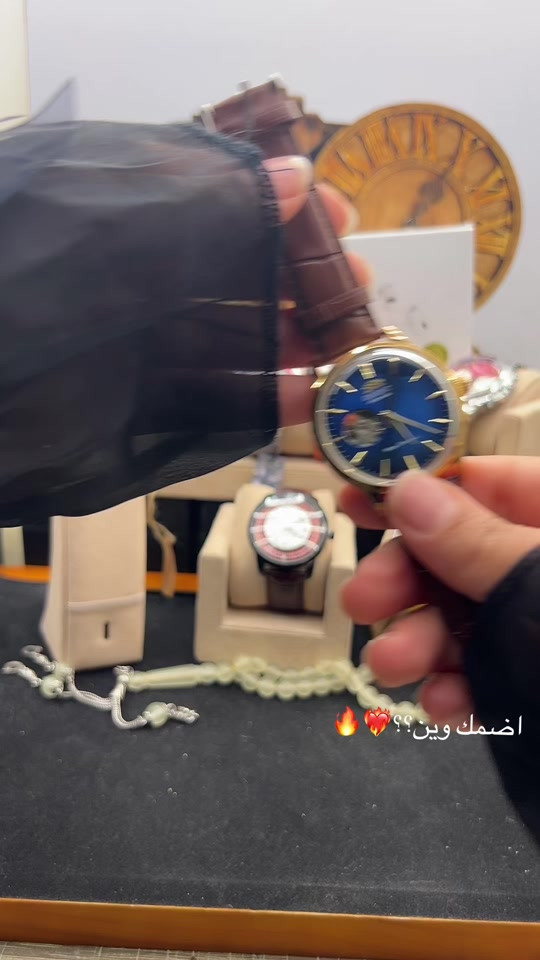 ساعات رجالية • اورينت • جلد