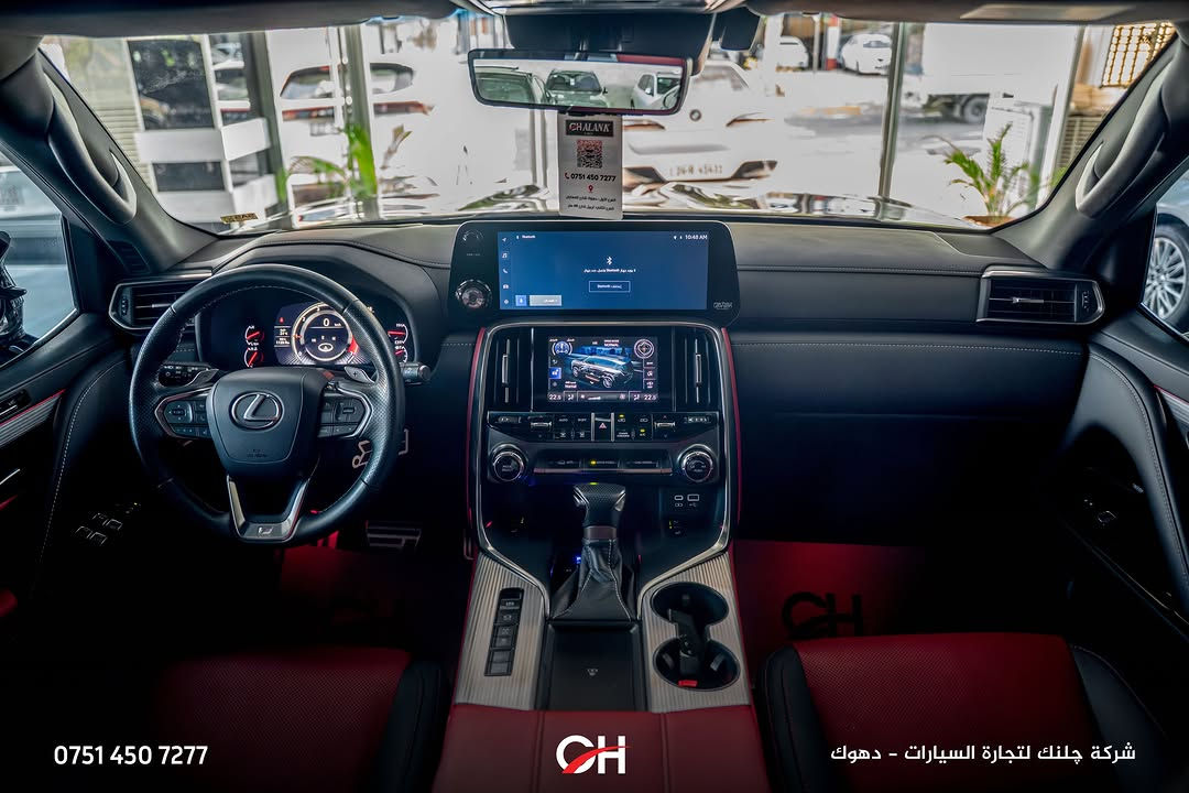 Lexus LX600 F Sport F1

السنة: 2024
الممشى: 29,000 كم
الحالة: ضمان شركة SAS
الموقع: دهوك

المحرك ونظام الدفع:

* محرك V6 سعة 3.4 لتر Twin-Turbo
* القوة: 409 حصان
* العزم: 650 نيوتن متر
* ناقل حركة أوتوماتيك 10 سرعات
* نظام دفع 4WD

المواصفات:

* فئة F Sport F1
* شاشة وسطية كبيرة
* شاشة معلومات للسائق
* Apple CarPlay + Android Auto
* كاميرات 360°
* حساسات أمامية وخلفية
* رادار أمامي
* مقاعد جلد رياضية
* مقاعد أمامية كهربائية مع ذاكرة
* تدفئة وتبريد المقاعد
* فتحة سقف بانوراما
* نظام صوت Mark Levinson
* دخول وتشغيل ذكي
* إضاءة داخلية Ambient Lighting
* Head-Up Display
* أنظمة أمان ومساعدة السائق
* مصابيح LED
* جنوط F Sport

📞 ***********
شركة جلنك وليد صبري – دهوك

#Chalank_cars_duhok

نص مكتوب في الصور:
- *********** CH شركة چلنك لتجارة السيارات - دهوك
- *********** شركة چلنك لتجارة السيارات - دهوك