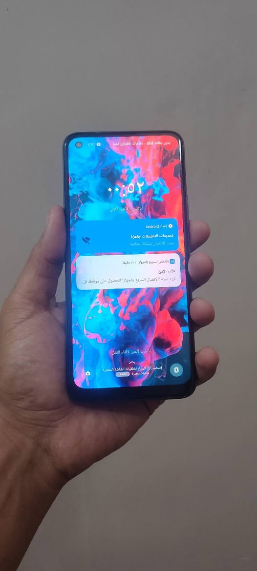 ريلمي 8برو ذاكرة 128 رام 8 جهاز نضيف فقطط ضهر بي فطور 
كلشي شغال 
لكن بي ملاحضة مرات اللمس ما يستجيب نادرا ما يصير ويرجع كلش طبيعي  وشاشتة اصلية بصمة شغال كلشي شغال 
سعرة 110 مكاني كرخ توصيل صيل داخل الكرخ فقط موجود رقمي   ***********
