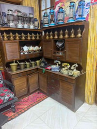 ميز طعام 6 كراسي فاترينه عدد 2 لبيع 07746060760