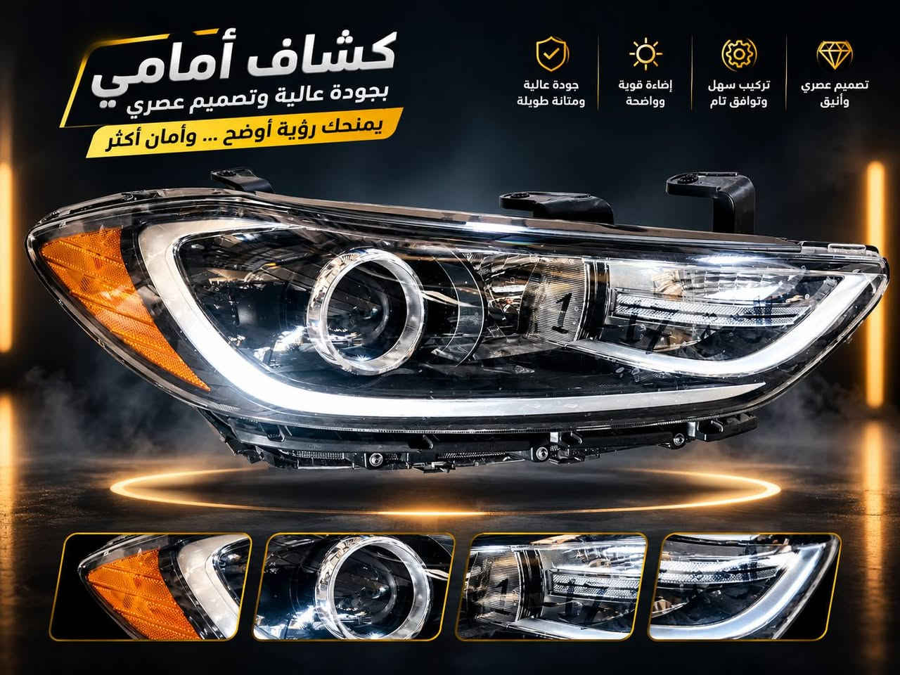 لسلام عليكم لايتات امامي اصلي درجة اولى تفصيخ ووجديد تواصل***********

نص مكتوب في الصور:
- TIME SQUARE 3D REVEAL جودة عالية وأداء يدوم عدسة أمامية أصلية بتقنية تايم سكوير 3D وضوح أعلى .. أمان أكثر .. لمظهر عصري مطابقة لمواصفات الوكالة 100% أصلي إضاءة قوية وواضحة أمان أعلى في القيادة تركيب سهل ومناسب تماماً تصميم عصري وأنيق تايم سكوير 3D هو الخيار الأمثل لسيارتك اطلب الآن
- كشاف أمامي بجودة عالية وتصميم عصري يمنحك رؤية أوضح ... وأمان أكثر جودة عالية ومتانة طويلة إضاءة قوية وواضحة تركيب سهل وتوافق تام تصميم عصري وأنيق
- جودة عالية وأداء يدوم لإطلالة أجمل وطريق أكثر أماناً عدسة أمامية أصلية بجودة عالية وتصميم عصري مناسبة لمختلف أنواع السيارات جودة عالية ومتانة طويلة إضاءة قوية وواضحة تركيب سهل ومتوافق مع السيارة تصميم عصري وأنيق لأنك تستحق الأفضل ... اختر الجودة اطلب الآن