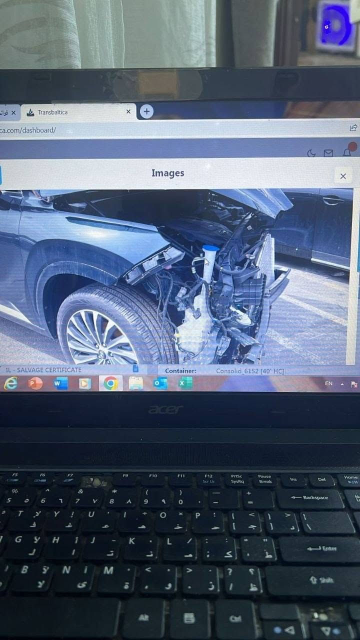 ***********
كلكرفي ٢٥ سياره ماشيه ٢٠الف كيلو السعر ٢٦٥ حره باسم باب بارد  الغلفي بارد تبديل فقط بنيد

نص مكتوب في الصور:
- قوائم مراقبة السيارات Transbaltica transbaltica.com/dashboard/ Images IL-SALVAGE CERTIFICATE Container: Consolidated 6152 [40' HC] EN acer
- Transbaltica Images IL - SALVAGE CERTIFICATE Container: Consolid_6152 [40' HC]
- قوائم مراقبة السيارات Transbaltica transbaltica.com/dashboard/ Images Container: Consolid_6152 [40' HC] IL - SALVAGE CERTIFICATE
- Transbaltica
- baltica.com/dashboard/
- Images
- IL - SALVAGE CERTIFICATE
- Container: Consolid_ 6152 [40' HC]
- 10272ml
- قوائم مراقبة السيارات Transbaltica transbaltica.com/dashboard/ Images IL - SALVAGE CERTIFICATE Container: Consolid_6152 (40' HC)
- Viewer
- IL- SALVAGE CERTIFICATE
- Container: Consolid 6152 (40' HC)
- EN
- 99697445x
- 11:14,
- ٢٠٢٧/٠٤/٠٢
- قوائم مراقبة السيارات المفضلة Transbaltica transbaltica.com/dashboard/ Images Container: Consolid 6152 (40' HC) IL SALVAGE CERTIFICATE acer
- قوائم مراقبة السيارات المفضلة
- transbaltica.com/dashboard/
- Vehicl
- Vehicle Inf
- Model:
- VIN:
- Color:
- Fuel:
- Keys:
- Title: IL - SALVAGE CERTIFICATE
- Container: