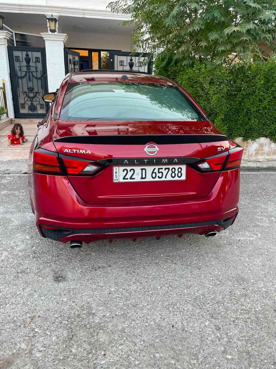Nissan altima 2019 sv plus 
رە نگی مارۆنی فول  مواسفات 
سڵایت 
برێک بە سمە 
ئۆتۆ هۆڵد 
ئۆتۆ ستۆپ
سوکان هیتە ر 
کوشن هیتە ر 
تە برید مە رکە زی 
راداری پێش و پشت و لاتە نیشت 
کوشن کارە با
بلاجکتۆر
زۆر مواسە فاتی تر… 
کامل جوانکاری بۆ کراوە
سێ پارچە ی پێشی  بۆیاغە کە مێک ناوی گرتوە سە قفی پێش سڵایتی ناو چە وانی کە مێک pdr هە یە 
ئێرباک بە س سوکانی سیستە مە 
گێرومە کینە تە حویل غرامه  بە شە رت رە قە مو سە نە وی و ژینگە نوێیە سە نە وی تا 2029
سعرى 119 مه جاليكى برايانه  
ره قه م ***********
