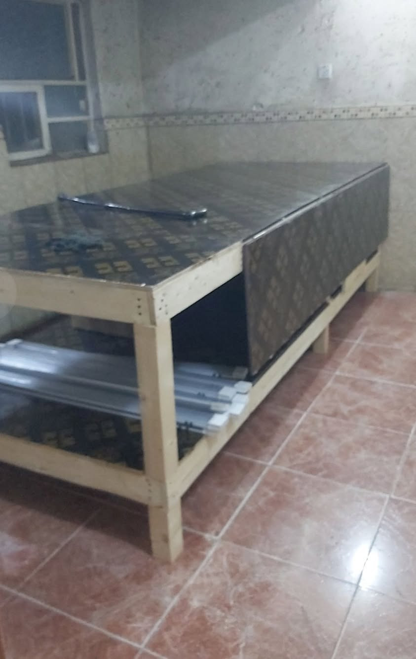 السلام عليكم عندي هاي الغراض للبيع
ميز فصال طول ٣ متر عرض ١٨٠ سم 
ميز اوتي عدد ٢طول ١٥٠ عرض ٧٥
مساطب عدد ٢ طول ١٥٠ عرض ٤٠
ماكنة خياطه صناعيه نوع جاك الاصلي
مقص فصال عامودي حجم ٨ انج بل كارتون
مقص فصال قرص السعر ٦٥٠ 
مكاني الامين الثانيه للاستفسار *********** يوجد وات ساب اعتذر عن الرد على التعليقات
