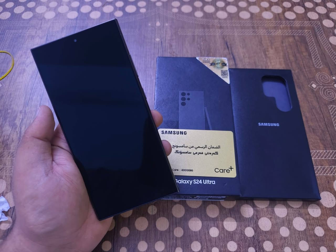 سامسونج s24 ultra 512 اسود عين الفهد
جهاز سامسونج s24 ultra 512 اسود عين الفهد 

الجهاز نظيف حيل مكفول لا مفتوح لا مصلح

الصور گبالكم كامل هو وكارتونتة الاصلية

ذاكرتة 512

رايدة ب975 الف

مكاني بغداد الدورة 

متواجد خاص او رقمي 
***********
