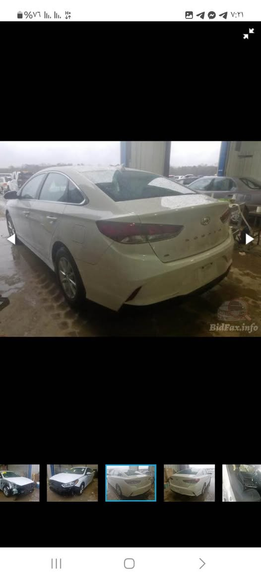 سلام عليكم سوناتا وارد امريكي 2018 رقم ذي قار بسمي سياره بيه قطعه وحده مبدله جاهزه لاخر شي محرك 2400ما مفتوح سياره ما ناقصها اي شي 
السعر 120
الرقم *********** بي واتس سونار داخل المنشور النجف, العراق

نص مكتوب في الصور:
- BidFax.info