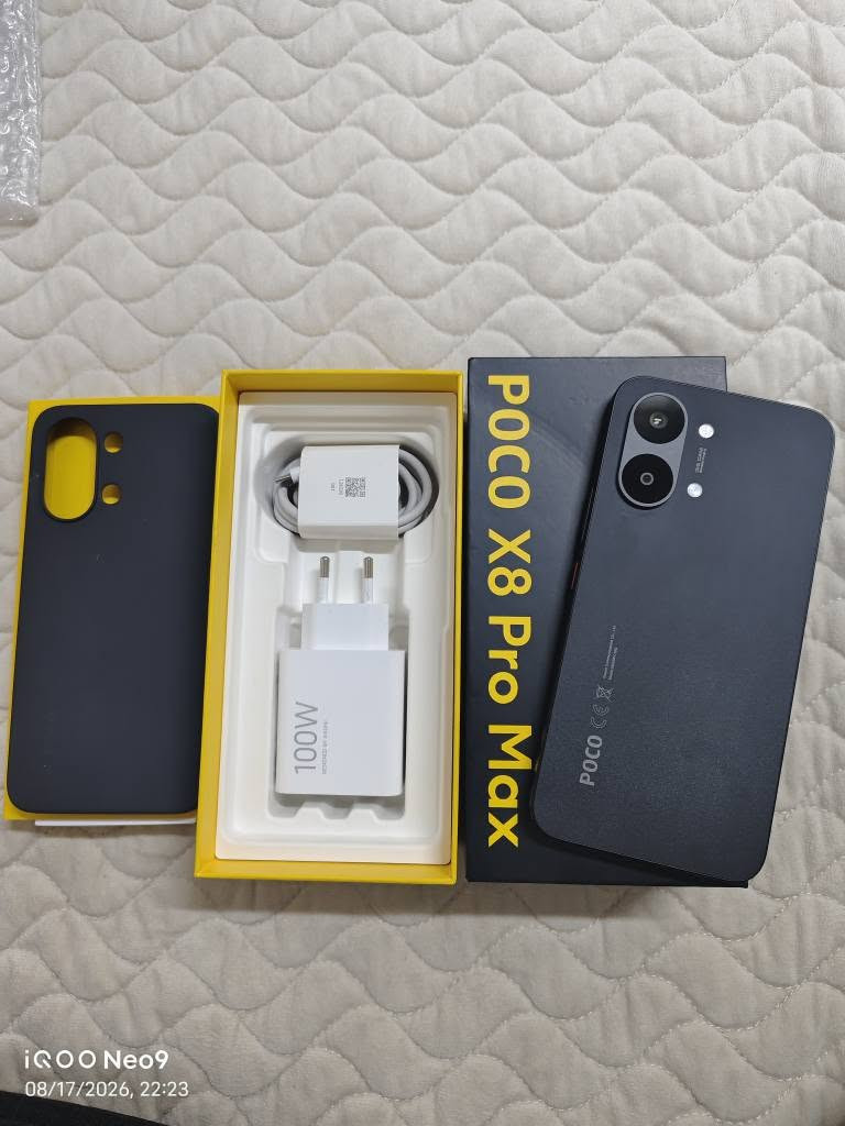 Poco x8 pro max  256gb
باشترین مۆبایل بۆ  گەیمەر.  شاخەوان.  دلیڤەری 😁

تەنها ٢جار لە شەحندراوە
زەمانی ١٨مانگ itiloby
ڕام ١٢+١٢ و ٢٥٦گێگا
پاتری 8500 و 100 وات
چیپ  Dimnsty 9500s 🫨
 All game   120 fps 
نرخ 660 هەزار قفل
کەپس سعری ٨٠٠هەزار 

***********وەتسئەپ 
گەیاندن بەردەستە السليمانية, العراق

