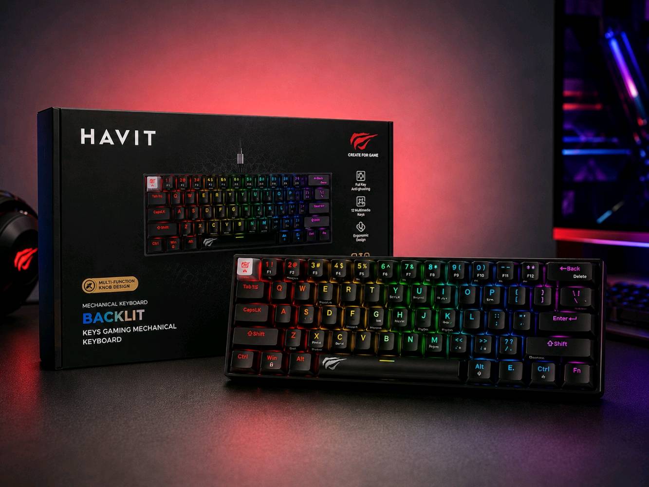 توفر ب لونين ابيض و اسود 🎮 Havit KB903L – كيبورد ميكانيكي Gaming بحجم 61 مفتاح

حجم صغير، أداء سريع، وتصميم مخصص للألعاب 🔥

⚡ أبرز المميزات:
• 61 مفتاح بتصميم مدمج
• مفاتيح ميكانيكية سريعة الاستجابة
• Anti-Ghosting للضغط على عدة مفاتيح معًا
• إضاءة خلفية متعددة الأوضاع
• Keycaps متينة بتقنية Dual-Color Injection
• عمر المفاتيح يصل إلى 50 مليون ضغطة
• كابل USB قابل للفصل
• تصميم مناسب للألعاب والمكتب

📏 المواصفات:
• الأبعاد: 291 × 101 × 39 مم
• الوزن: 559 غرام
• طول الكابل: 1.8 متر
• الاتصال: USB سلكي
• عدد المفاتيح: 61
• لون السوج: احمر - red


🎯 KB903L — حجم مدمج وأداء Gaming عملي. تواصل وتساب ***********